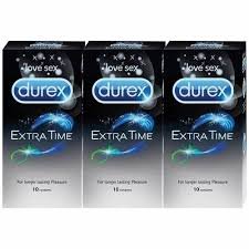 Durex Extra Time Condoms 10N (Pack Of 3) (Discreet Packaging)