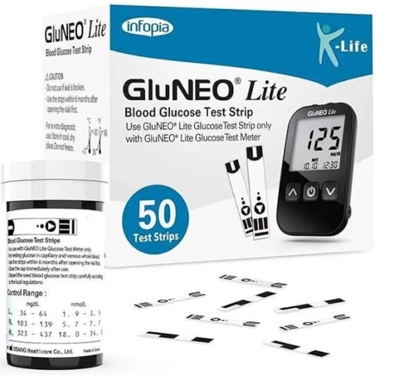 Gluneo Lite Blood Glucose 50 Test Strip (Pack Of 2)