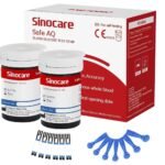 Sinocare Safe Aq Blood Glucose Test Strip 50+100 Lancets