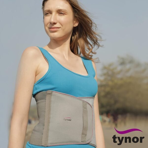 Tynor Abdominal Support 9"/23cm, Grey, 1 Unit A-01 - Image 6