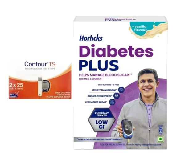 Contour-TS-100-Strip-Diabetes-Plus-Horlicks-Vanilla-400g