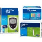 Contour Plus Blood Glucometer With 100 Strips and Microlet 200 Lancets