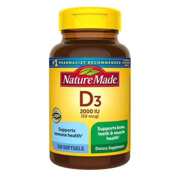Nature Made Vitamin D3 2000 IU (50 Mcg) 320 Softgel