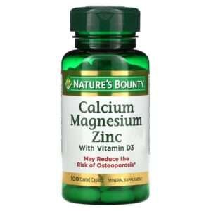 nature's bounty calcium magnesium zinc with vitamin d3 100 caplets