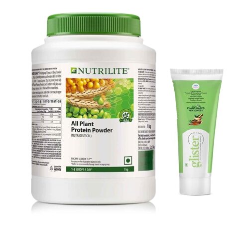 Amway Nutrilite All Plant Protein Powder 1kg With Herbal Toothpaste 50g (Free)