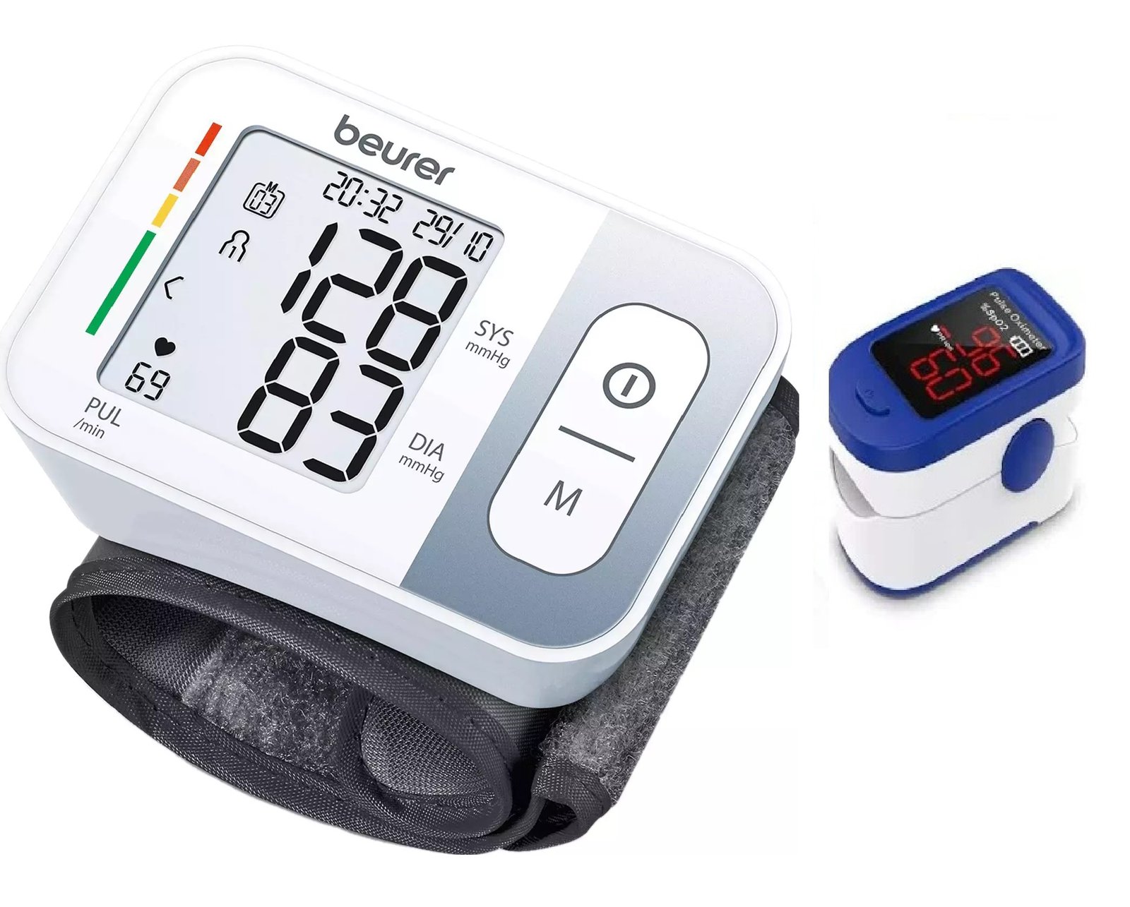 Beurer BC 28 Wrist Blood Pressure Monitor With Pulse Oximeter Fingertip