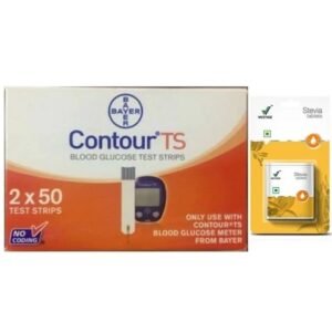 Contour TS Blood Glucose 100 strip With Vestige Stevia Sugar Free 100 Tablet
