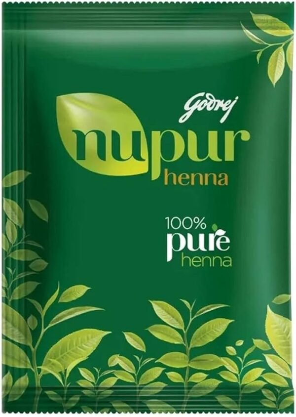 Godrej Nupur 100% Pure Henna Powder For Hair Color 150g (Pack of 3)