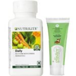 Amway Nutrilite Daily-120 Multimineral Tablets With Glister Toothpaste Herbal 50g