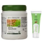 Amway Nutrilite All Plant Protein Powder 200gm With Glister Herbals Toothpaste 50g