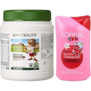 Amway Nutrilite Kids Drink Chocolate Flavor Powder 500gm With L’Oreal Paris Kids Strawberry Shampoo 250ml