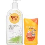 Burt’s Bees Baby Bee Calming Body Lotion 12oz /340.1gm With L’Oreal Paris Kids Tropical Mango Shampoo 250ml