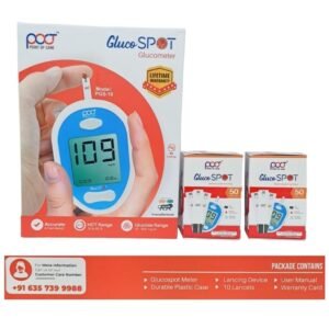 Poct Gluco SPOT Blood Glucose 50 Test Strip (Pack of 2) With Glucometer Free