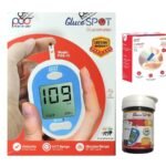 Poct Gluco SPOT Glucometer Combo With 50 Strips And 100 Lancets