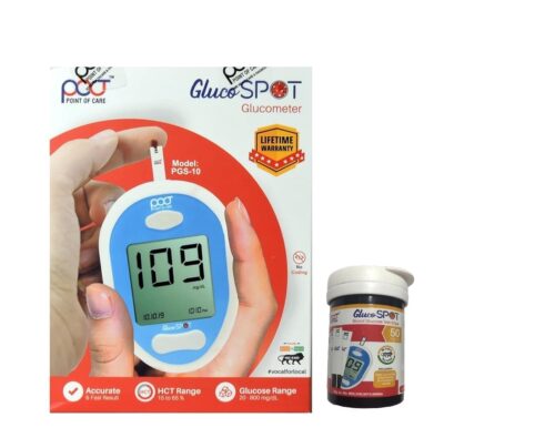 Poct Gluco SPOT Glucometer With 50 Strips