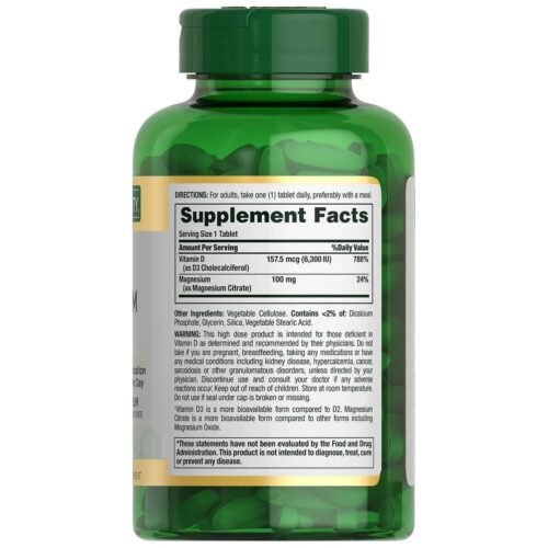 Nature's Bounty Advanced D3+ Magnesium Citrate 180 Tablets 2