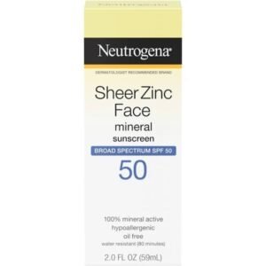 Neutrogena Sheer Zinc SPF 50 Face Sunscreen 2 fl. oz (59ml)