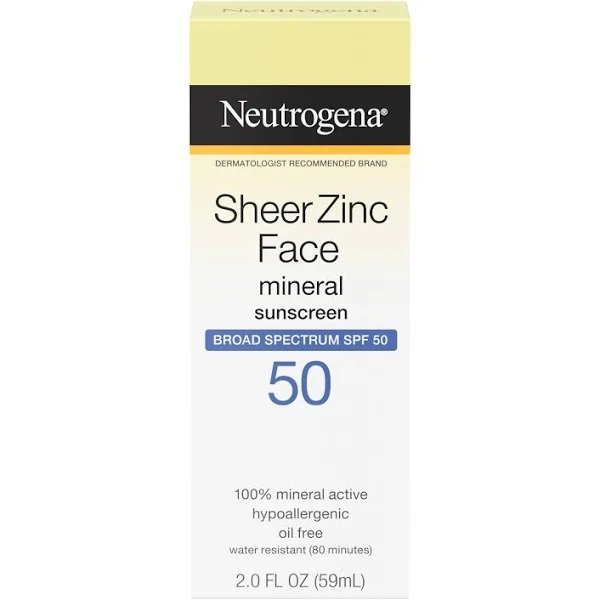 Neutrogena Sheer Zinc SPF 50 Face Sunscreen 2 fl. oz (59ml)