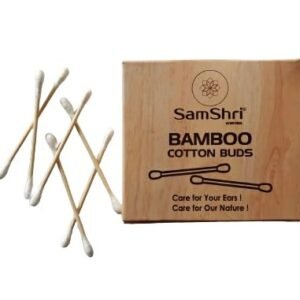 SamShri Ayurveda Bamboo Cotton Ear Buds 80N (Pack Of 4)