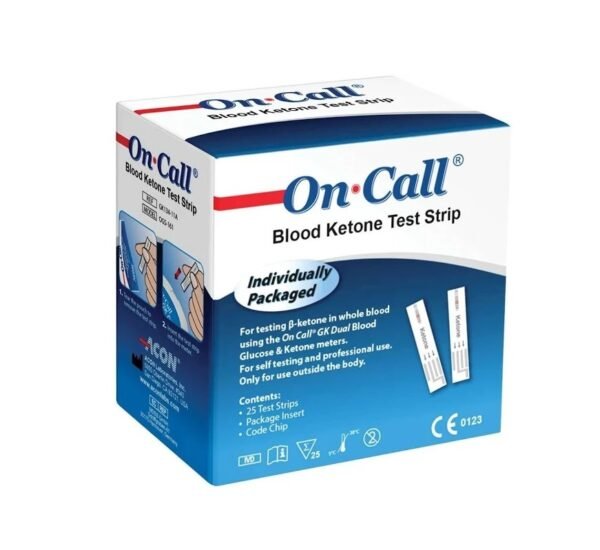 Acon On Call GK Dual Blood Glucose Ketone 25 Test Strips 5