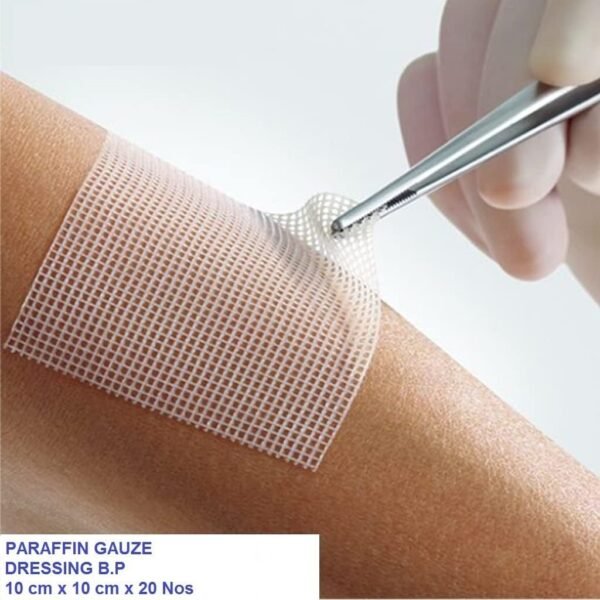 Paraffin Dressing Gauze (Bactigras) 10cm x 10cm Standard Ready For Use_Pack of 20Pcs In Tin box Packing. - Image 3