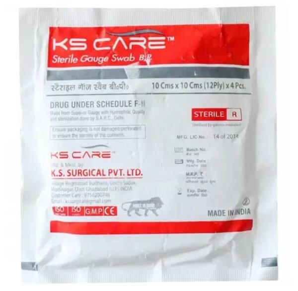 Ks Care Chlorhexidine Sterile Gauze Dressing