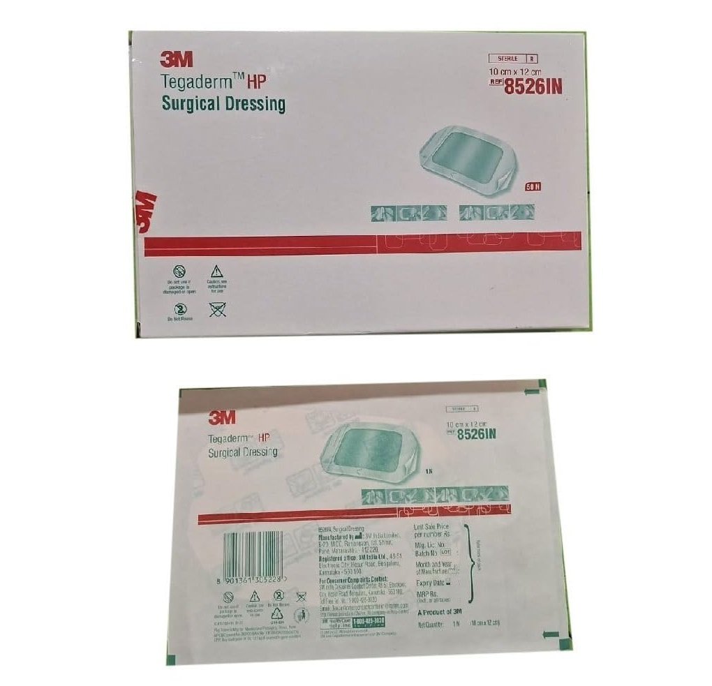 3M Tegaderm HP Transparent Film Dressing 10 cm x 12 cm (8526IN) – Box of 50 Pcs