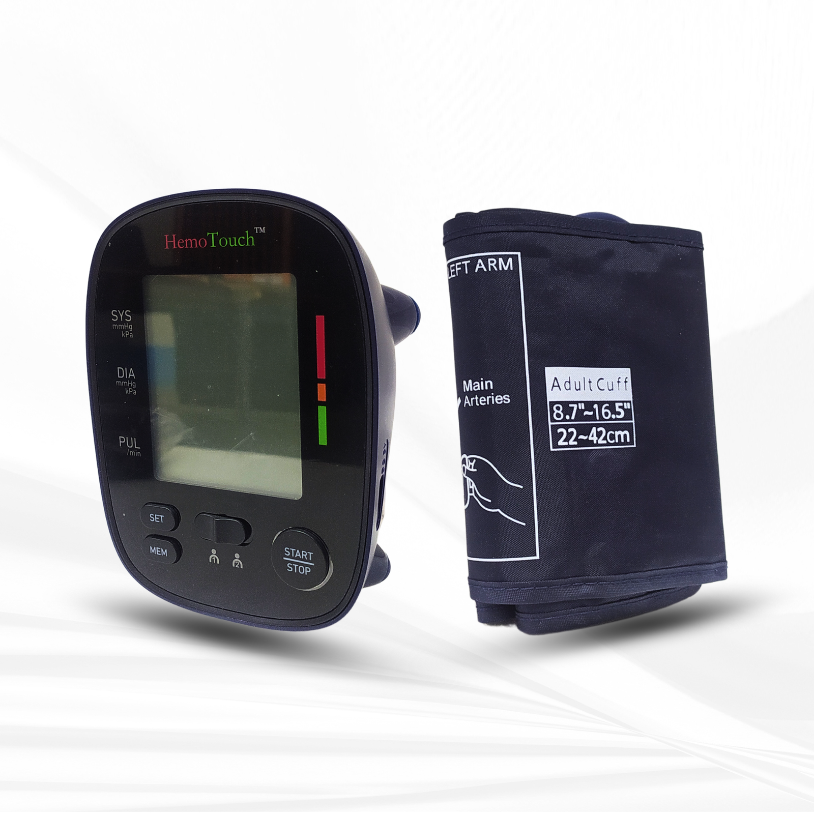 HemoTouch Upper Arm Blood Pressure Monitor (FC-BP100) With Adapter