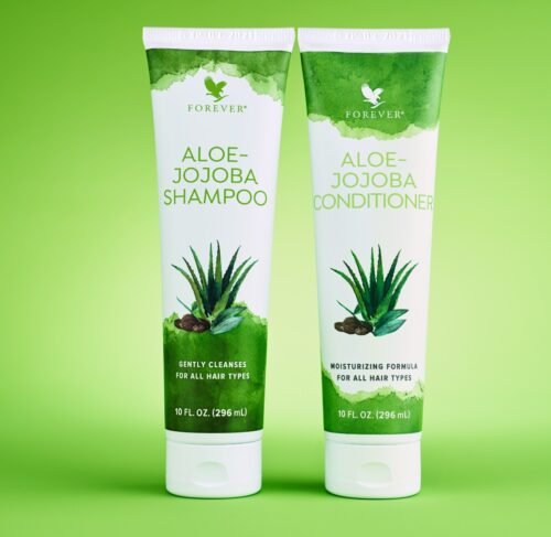 Forever Aloe Jojoba Shampoo with Conditioner 296ml with Free neem comb