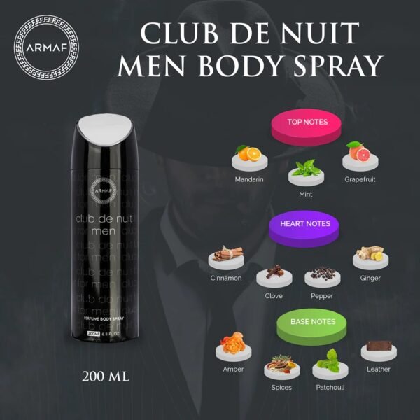 Armaf Club De Nuit Man Body Spray 200ml - Image 4