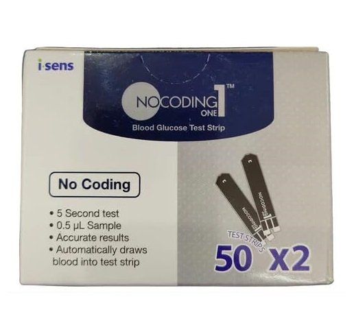 I Sens No Coding One Blood Glucose 100 Test Strips