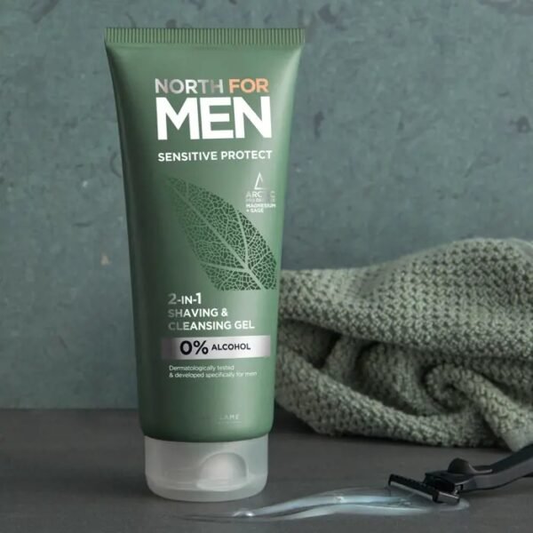 Oriflame North for Men Sensitive Protect 2-in-1 Shaving & Cleansing Gel 200ml - Image 2