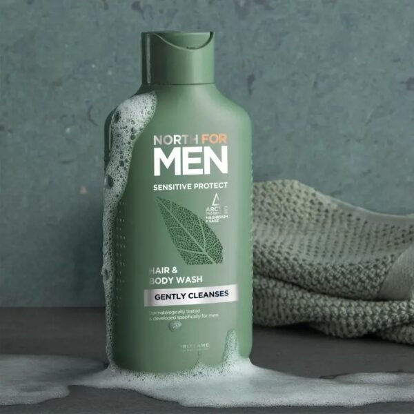 Oriflame North for Men Sensitive Protect Hair & Body Wash 250ml - Image 2