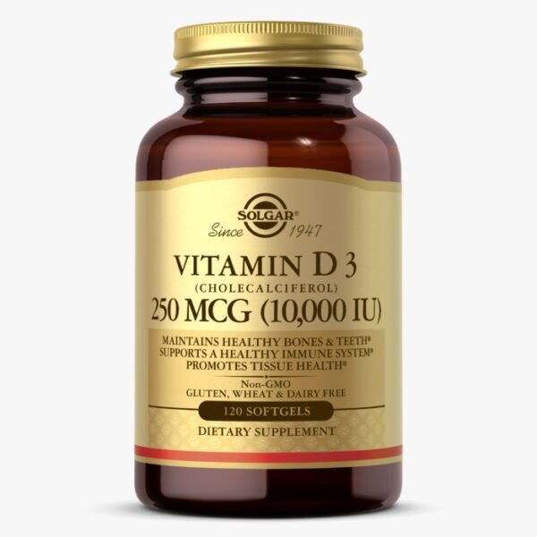 Solgar Vitamin D3 (Cholecalciferol) 25 MCG (1000 IU) 120 Softgels