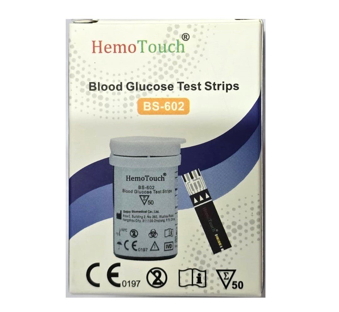 HemoTouch Blood Glucose 50 Test Strips BS – 602