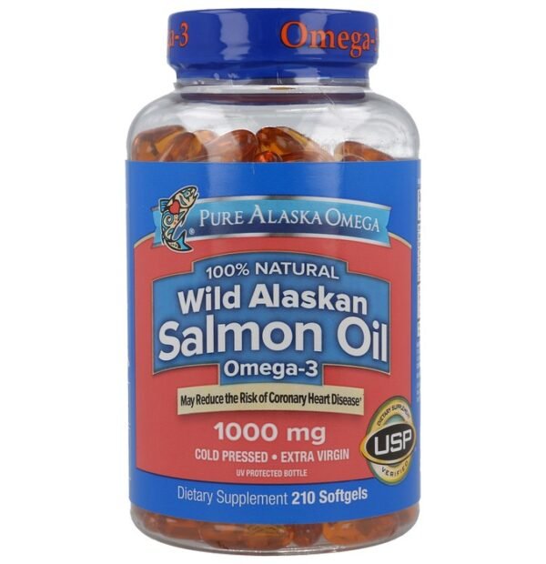 Pure Alaska Omega Wild Salmon Oil 1000 mg 210 Softgels