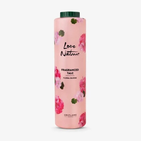 Oriflame Love Nature Fragranced Talc Floral Bloom and Cooling Delight 400g pack of 2 with Free neem comb - Image 2