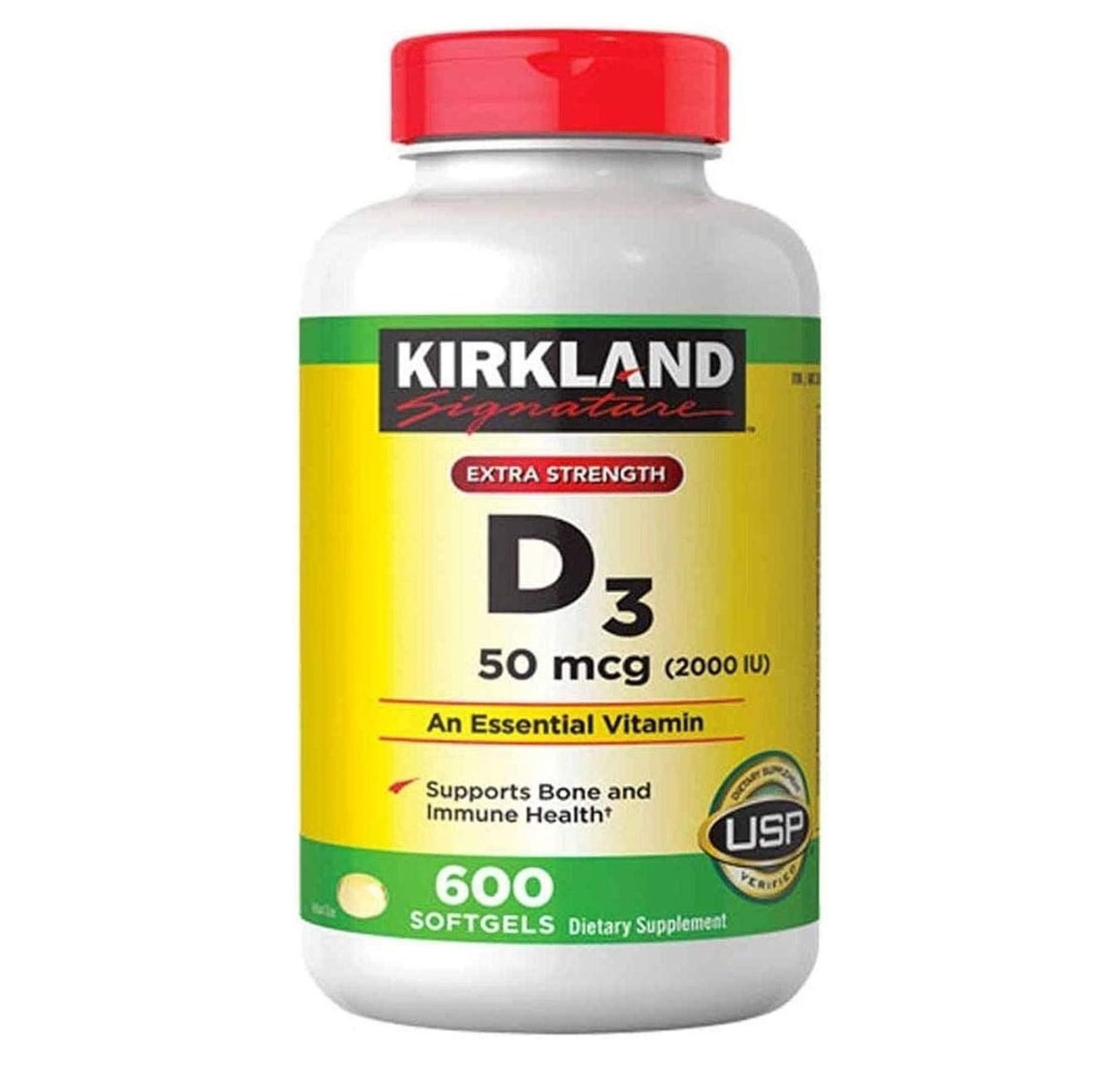 Kirkland Vitamin D3 2000 IU (50 Mcg) 600 Softgel