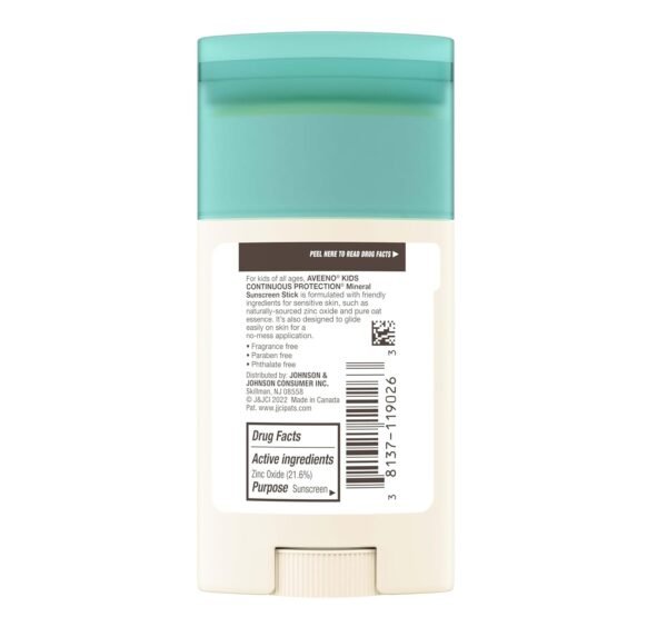 Aveeno Kids Spf 50 Mineral Sunscreen Stick 42gm - Image 3