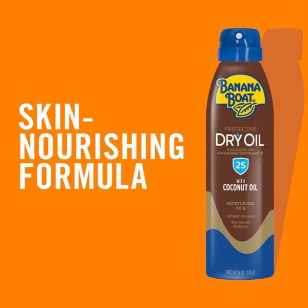 Banana Boat Protective Dry Oil Clear Sunscreen Spray 25 170gm - Image 2