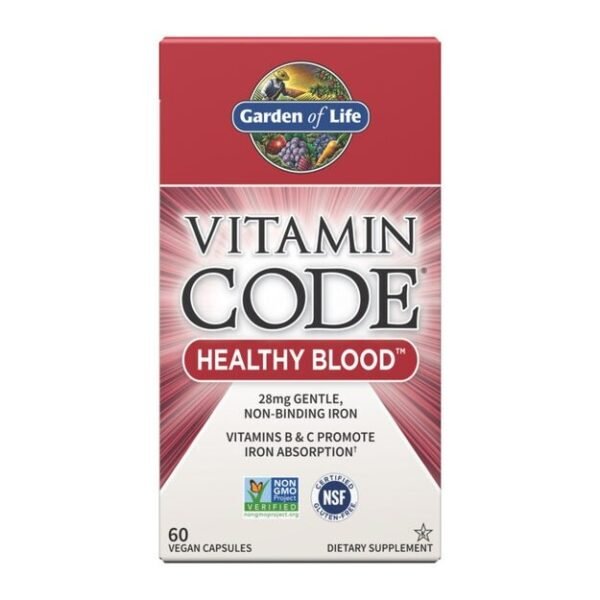 Garden of Life Vitamin Code Healthy Blood, 60 Capsules - Image 2