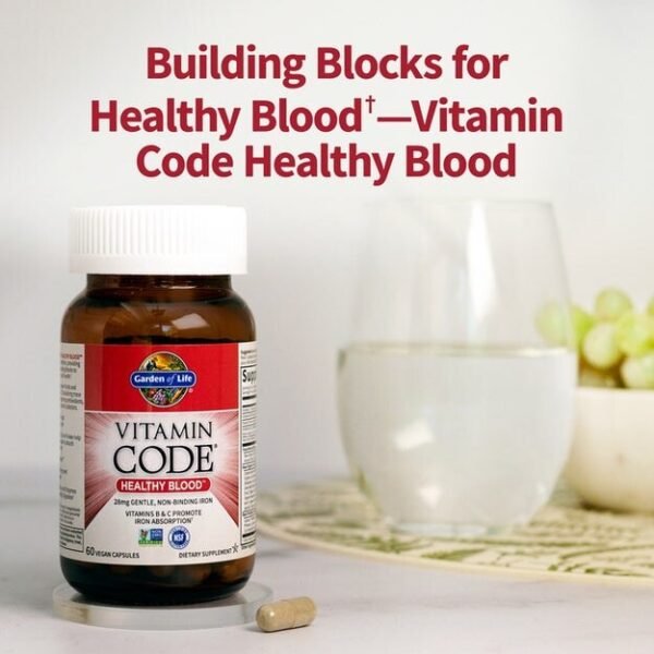Garden of Life Vitamin Code Healthy Blood, 60 Capsules - Image 3