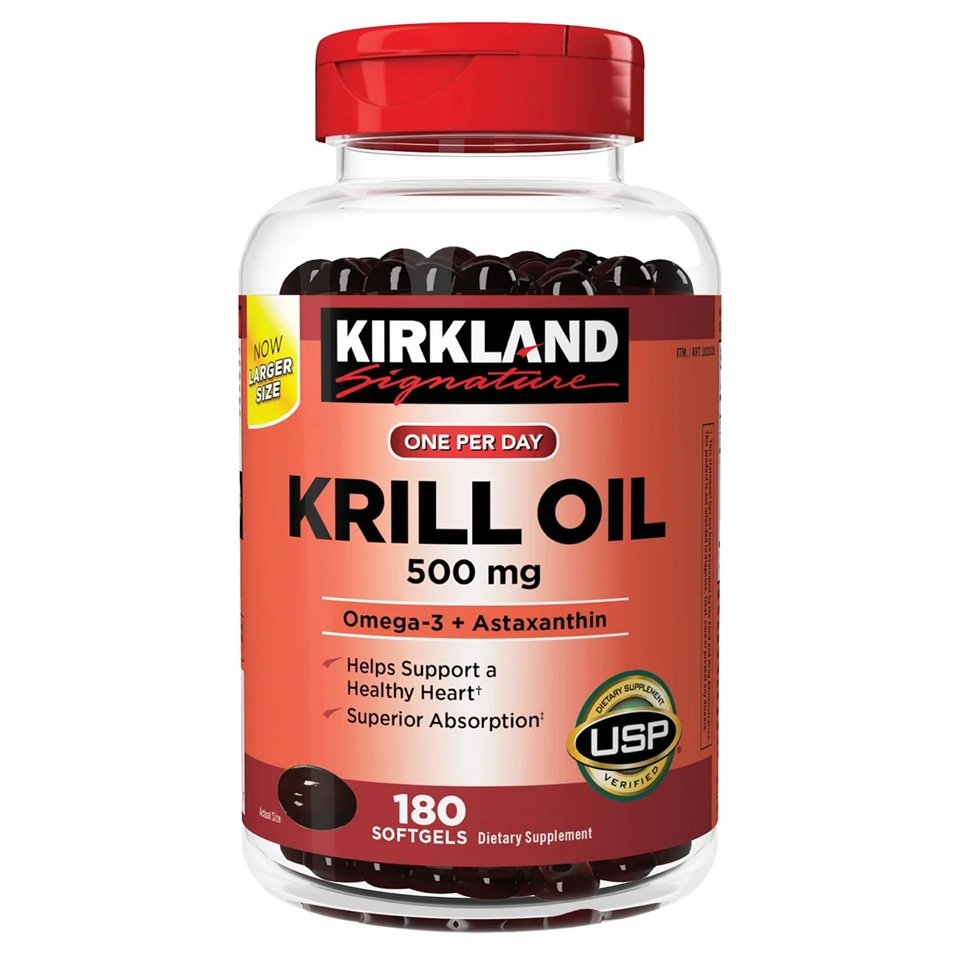 Kirkland Signature Krill Oil 500 mg 180 Softgels