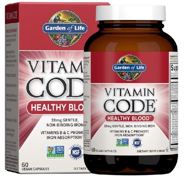 Garden of Life Vitamin Code Healthy Blood, 60 Capsules