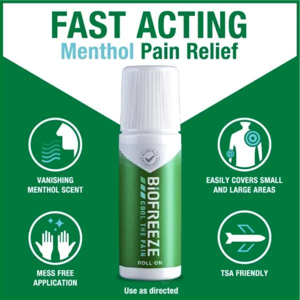 Biofreeze Pain Relief Roll On 89ml (Pack Of 2) - Image 2