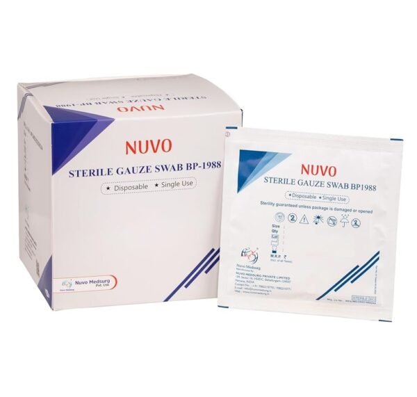 Nuvo Sterile Gauze Swab BP - 1988 (7.5cm x 7.5cm x 12 Ply) 20 Pkts - Image 4