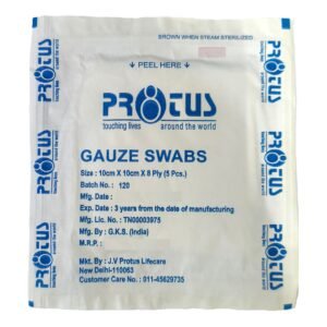 Protus Sterile Gauze Swab 10cms x 10cms. (8 Ply) 10 Units Of 5 Pcs Swab Each