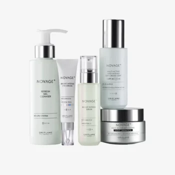Oriflame Novage+ Bright Intense Routine Mixed 5 full size product set