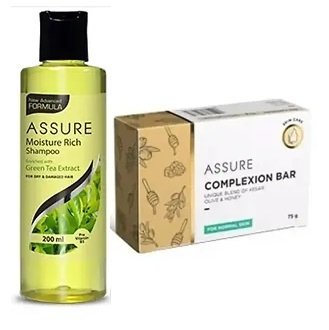 Assure Care Daily Shampoo (200ml) With Assure Complexion Bar 75g with Free neem comb