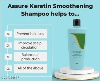 Assure Keratin Smoothening Shampoo 150ml with Free neem comb